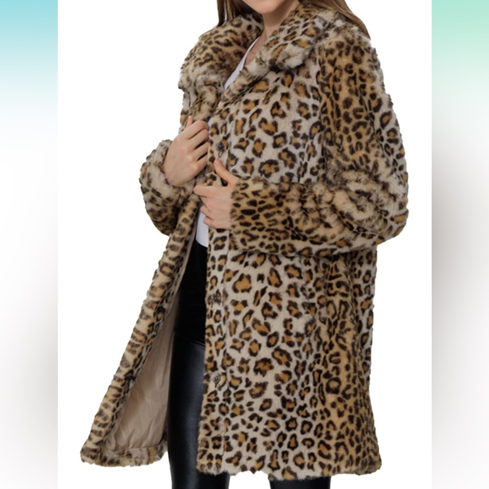 NWT Faux Cheetah Coat